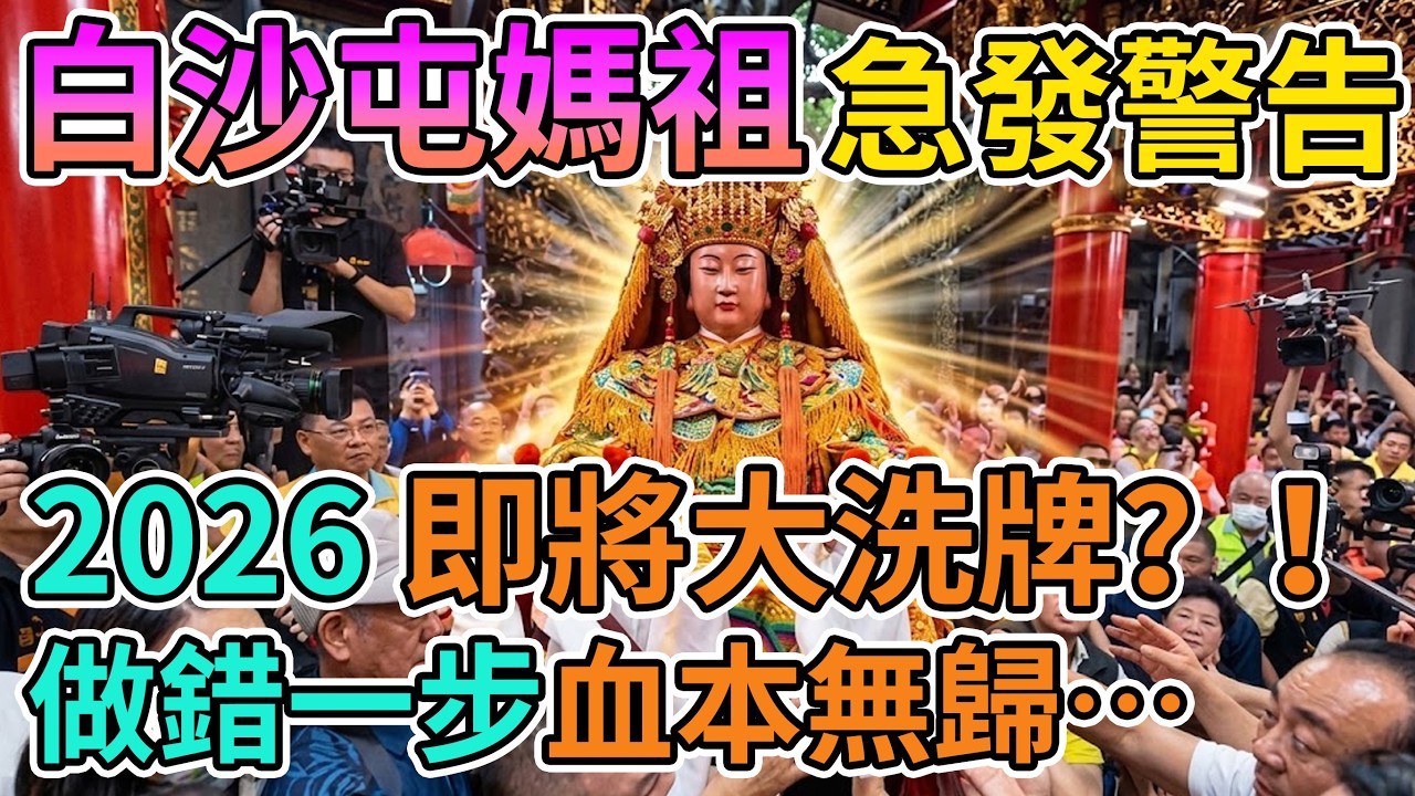 ⚠️媽祖早就警告了！｜白沙屯四季籤驚天錯位｜最可怕的生死局還沒開始｜做錯一步血本無歸🙏#白沙屯媽祖 #白沙屯拱天宮 #四季籤 #媽祖示警 #下半年運勢 #逢凶化吉 #開運風水 #台灣民俗