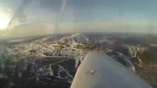 preview picture of video 'Evening flight to Åre. Piper PA28'