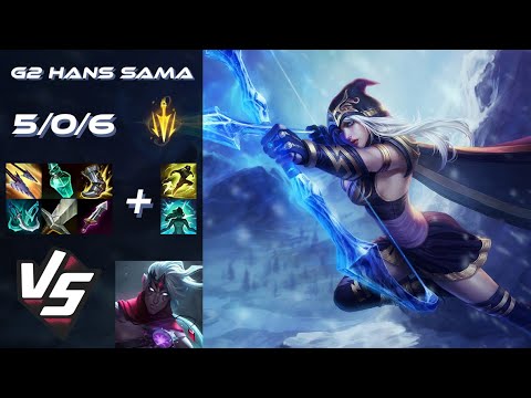 G2 Esports Hans Sama BOTTOM Ashe vs Varus - EU Challenger Patch 25.S1.6