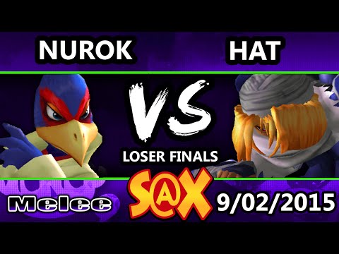 S@X 113 - Hat (Sheik) Vs. Nurok (Falco) SSBM Loser Finals - Smash Melee