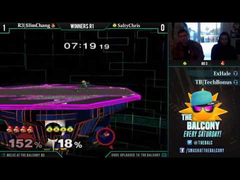 Melee @ the Balcony 83 - Winners R1 ft. R3|$limChang (Mario) VS SaltyChris (Sheik)