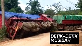 TRUCK TERGULING KE JURANG