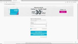 How To Login to Carter's® Credit Card Account | Carters Credit Card Sign In 2021