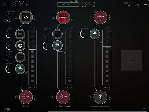 generative iOS improvisation with custom Bram Bos Mozaic scripts, Cube Synth Pro, DRC, Poison-202