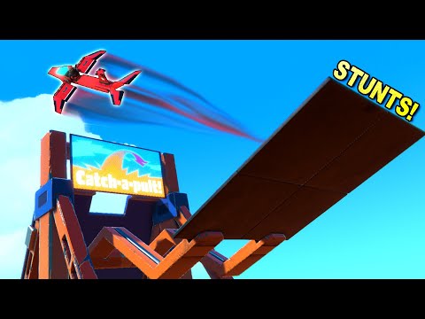 Super Hard Catapult Glider Stunt Challenges! - Trailmakers Multiplayer