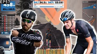 ALPE D'ZWIFT RACE WITH THE VEGAN CYCLIST *insane* | Ep 57