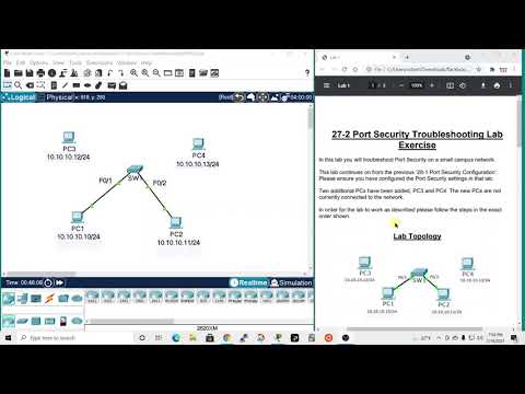 CCNA Lab: Port Security Troubleshooting