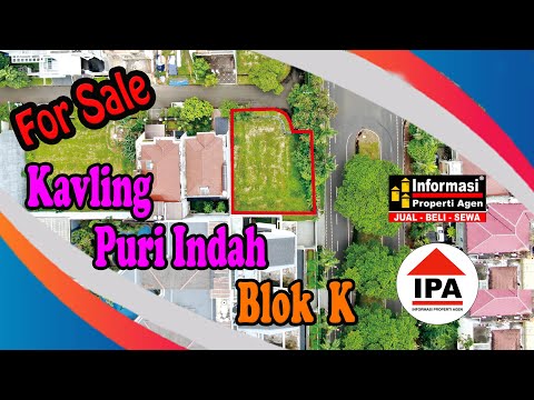 Kavling hoek exclusive luas 608m blok K puri indah