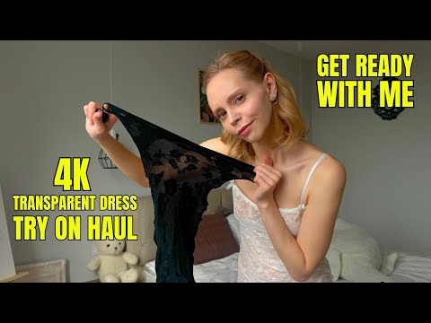 4K TRANSPARENT Dress TRY ON HAUL | Get Ready With Me | See-Through Fashion Review: Nikki Mills