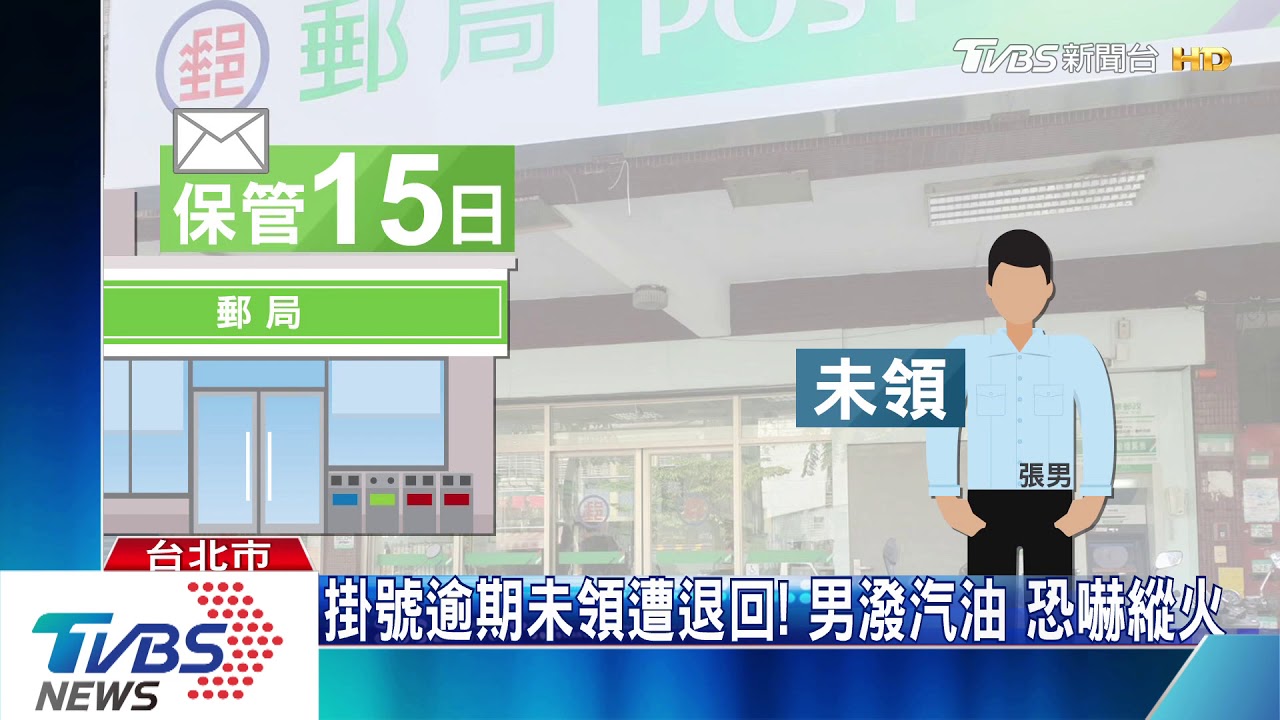 「我要放火燒郵局」! 男潑汽油害路人摔跤