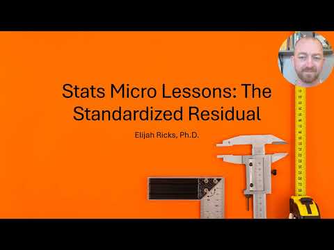 Stats Micro Lessons 63: Calculation and Interpretation of the Standardized Residual