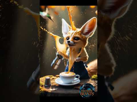 ☕️ Tiny Fox vs. Volcano Latte 😂 #BaristaFail