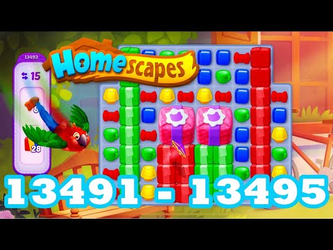 Homescapes Level 13491 - 13495 HD 3 - match puzzle Gameplay | android | IOS | 13492 | 13493 | 13494