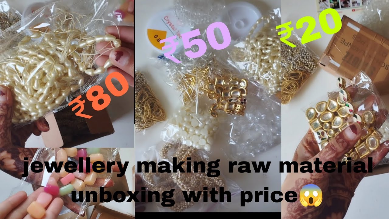 jewellery making raw material unboxing with price 😱 best price 💸 order on this no7986614629 #viral