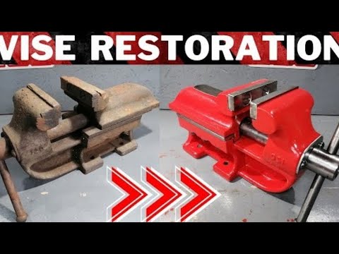 old vise restoration Rusty Deadlocked vice-perfect