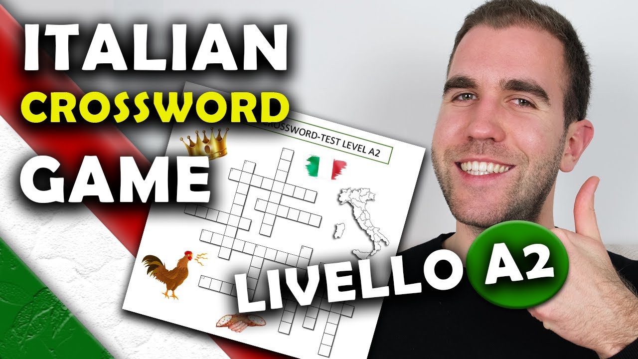 Italian Crossword Game A2 (Italian A2 level) | Italian language game