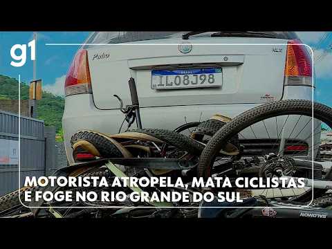 Motorista atropela, mata ciclistas e foge no Rio Grande do Sul #g1