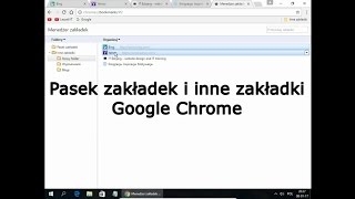 Pasek zakładek i inne zakładki Google Chrome