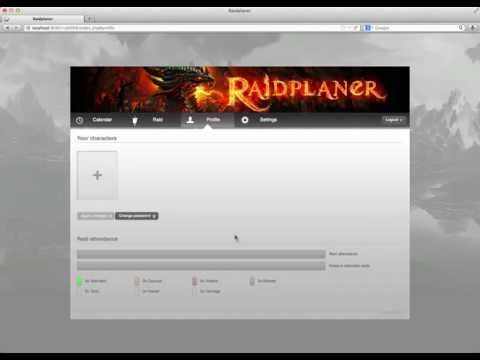 Raidplaner 0.9.8 quickstart guide