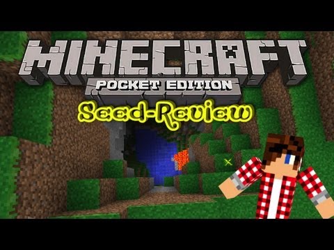 Minecraft PE 0.6.1 Seed-Review! HÖHLEN! RIESEN KRATER/SCHLUCHT! LAVAFÄLLE/WASSERFÄLLE!