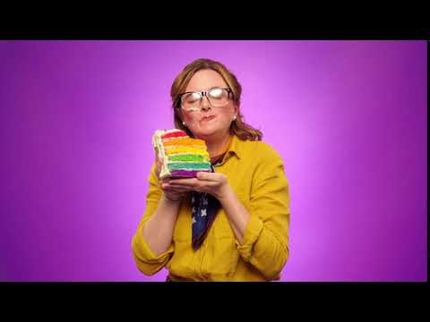 Rhiannon Meades Funny cake eating ident for Freesat