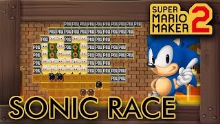 Super Mario Maker 2 - Race Against Sonic the Hedgehog Level