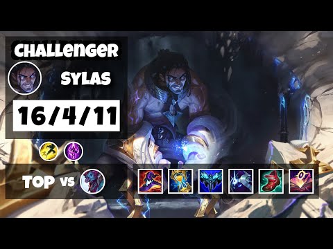 Sylas vs Trundle 11.17 Top Lane S11 Challenger Gameplay (16/4/11) - OCE