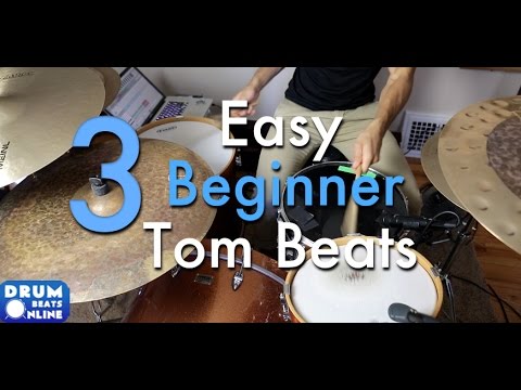 3 Easy Beginner Tom Beats - Drum Lesson | Drum Beats Online