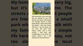 Shadowing Practice: Talking About My Hometown 🏡🌳 #english #englishshadowing #shorts