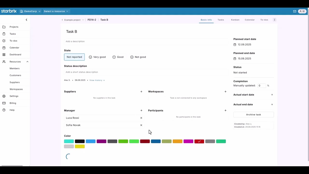 How to Use Colors in the Gantt Chart