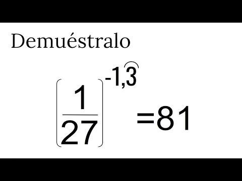 POTENCIA CON EXPONENTE PERIÓDICO NEGATIVO. Matemáticas Básicas