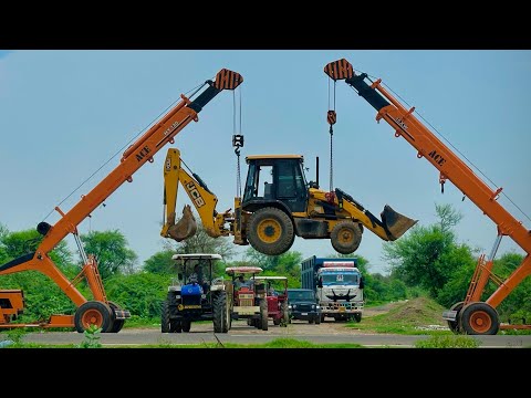 Jcb 3dx Xpert Loading Mud Trolley | New Holland 3630 | John deere Tractor Mahindra crane truck video