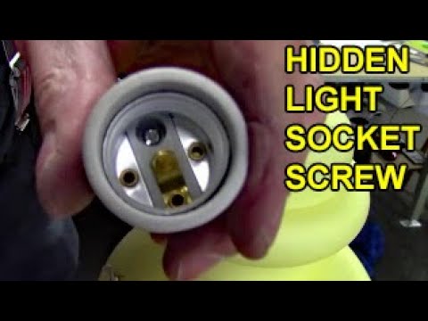 Light Socket Removal Screw is Hidden - Attaches Socket to Fixture