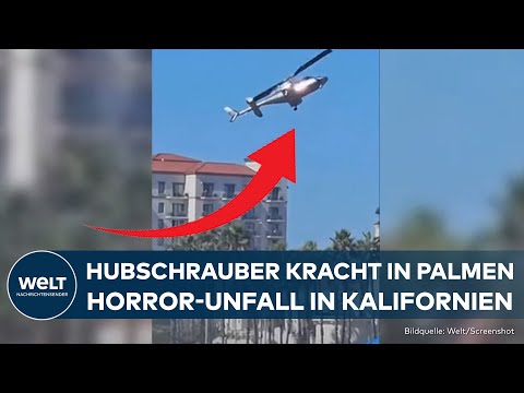 KALIFORNIEN: Horror-Crash am Traumstrand! Hubschrauber stürzt nahe Huntington Beach ab