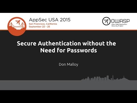 Image thumbnail for talk Secure Authentication without the Need for Passwords