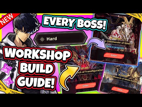 HARD MODE WORKSHOP BUILD GUIDE! VALTAIR & ALL BOSSES! ARTIFACTS & STATS [Solo Leveling: Arise]
