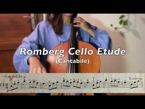 Romberg - Cello Etude Cantabile ✨with Sheet Music✨