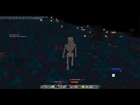 Minetest 5.0.1: Weird World server gameplay; Deep Cave
