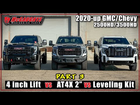 PART 3 - 4\" Lift Kit vs. AT4X 2\" vs. Leveling Kit - 2020+ GM/Chevy HD Trucks