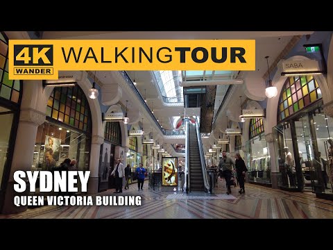 Queen Victoria Building Walking Tour in Sydney, Australia (4K 60fps)