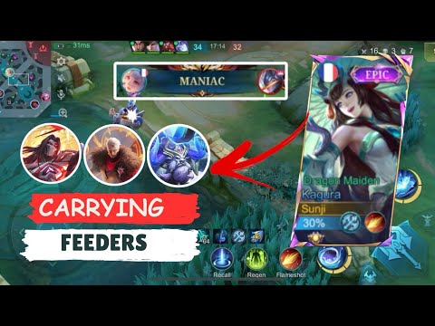 Watch How to Carry These Team Feeders to A victory as A Solo Queue/ KAGURA MOBILE LEGENDS 2024