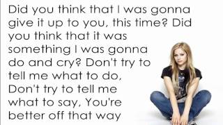 Avril Lavigne - Don&#39;t Tell me [Lyrics/Letra]