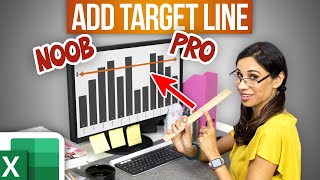 How to Add Dynamic Target Line in Excel Chart | Average Line Trick