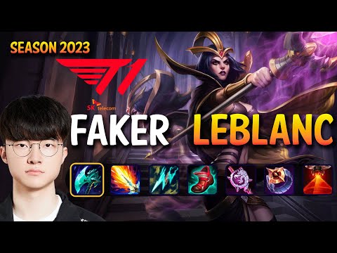 T1 Faker LEBLANC vs TRISTANA Mid - Patch 13.12 KR Ranked