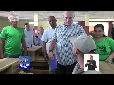 Presidente de Cuba recorre centros productivos en Pinar del Río