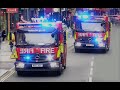 GET OUT OF THE WAY Fire Engines Responding Urgently In CONVOY London Police Cars Ambulances
