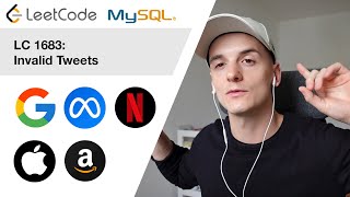 YouTube video 'LeetCode 1683: Invalid Tweets [SQL]'
