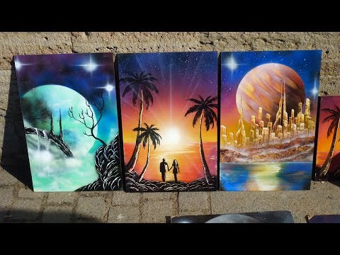 Рисунки баллончиками