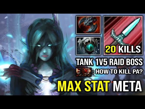 FULL Stats Meta Phantom Assassin 1v5 Can't Kill with 100% Move Slow Skadi + Satanic Dota 2