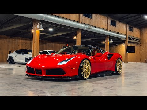 2016 Ferrari 488 GTB Coupe: Rosso Corsa with Vorsteiner Carbon Upgrades & Anrky Wheels - HC-6690